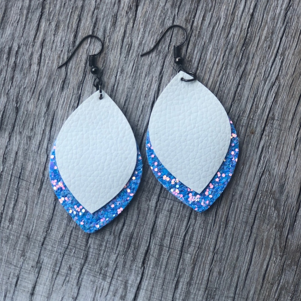 Faux leather earrings